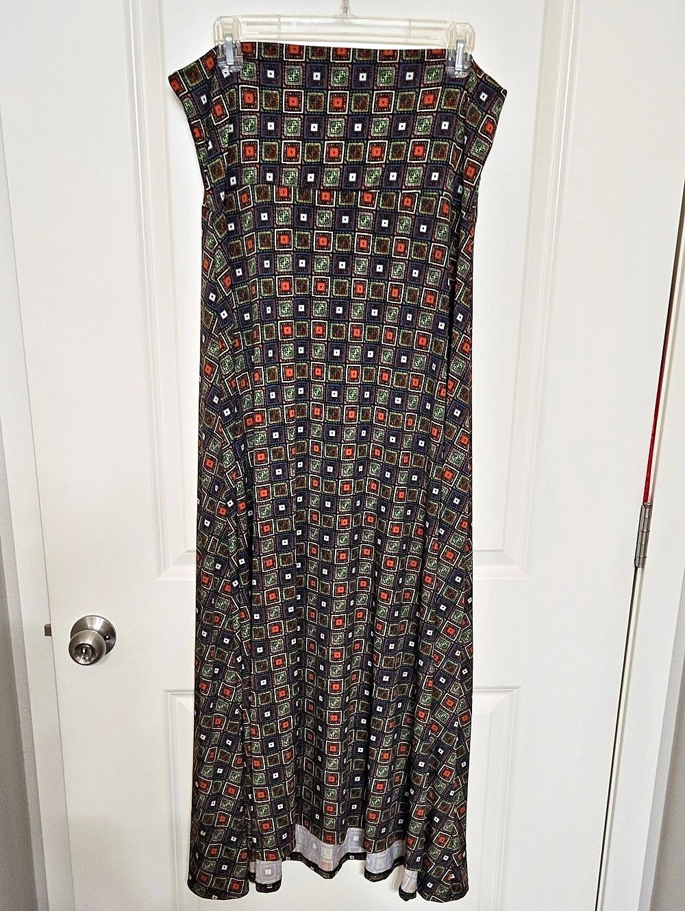 LuLaRoe Maxi Skirt Geometric Maxi Dress Black & Multicolor